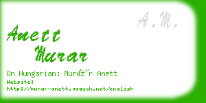 anett murar business card